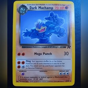 Dark Machamp Pokemon Card - Team Rocket - 27/82 Rare Non-Holo